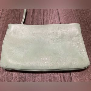 Small mint green Fossil crossbody bag